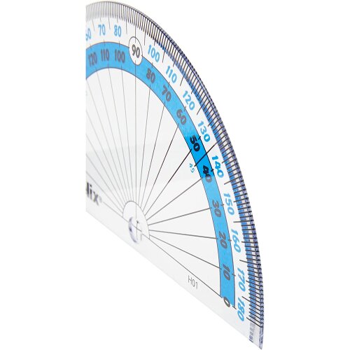 Helix 180 Degree Clear Protractor In Wallet 10CM