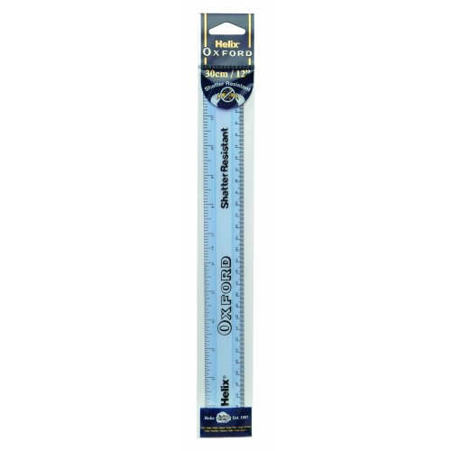 Helix Oxford Shatter Resistant ruler 30CM