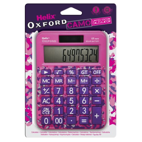 Helix Oxford Camo Basic Calculator