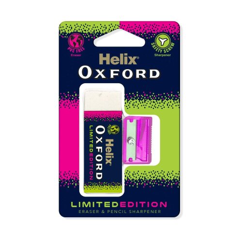 Helix Oxford Clash Eraser And Sharpener