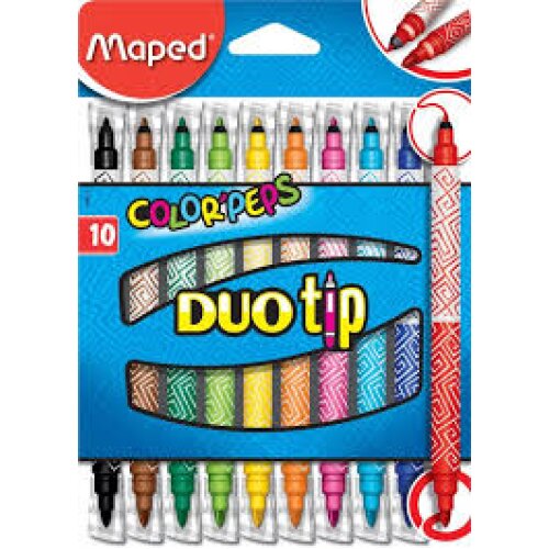 Maped Duo Tip Color Peps 10 Pack