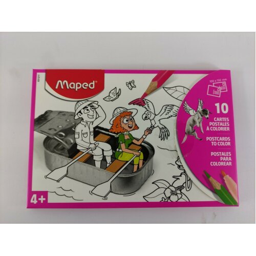 Maped Colouring Sheets Postcards