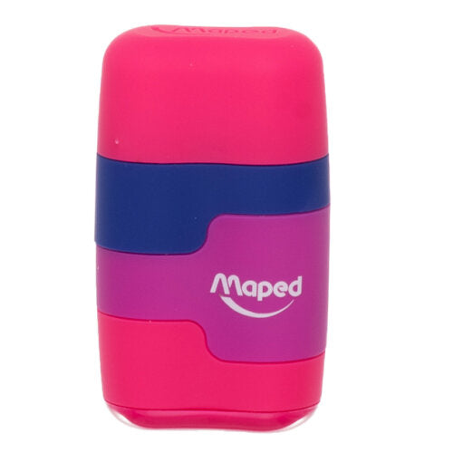 Maped Connect Colour Eraser And Pencil Sharpener Pink