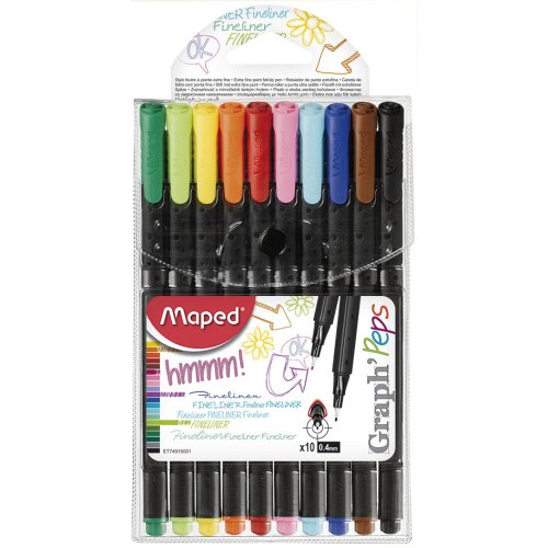 Maped Graph'Peps Fineliners 10 Pack