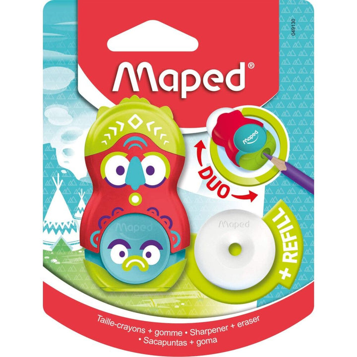 Maped Loopy Totem Duo Eraser and Sharpener