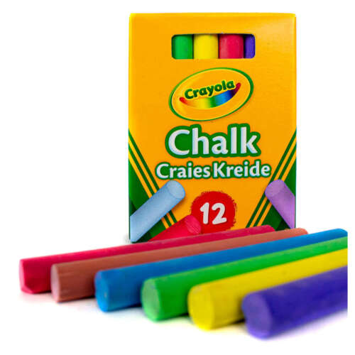 12-Pack White And Assorted Colours Chalk Set