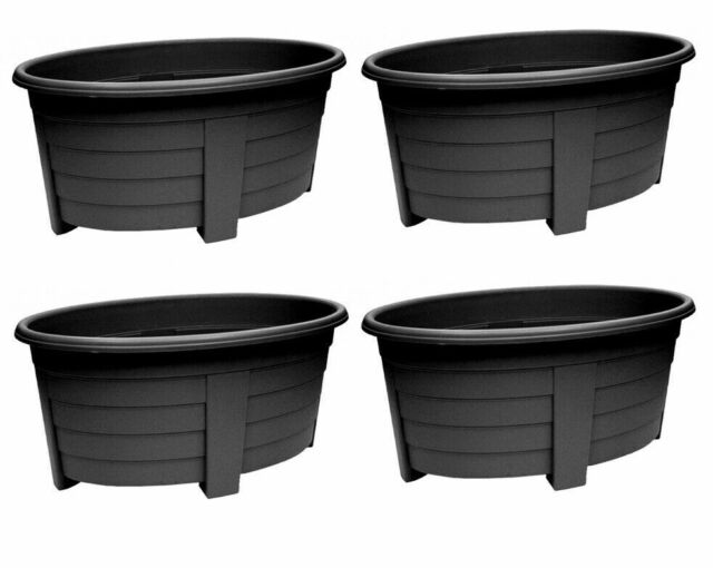 Grosvenor Oval Planter 55cm Ebony Black