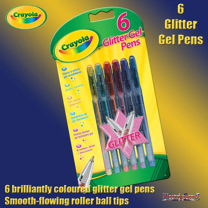 Crayola Glitter Gel pens Pack of 6