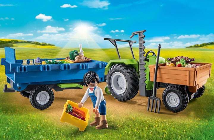 Playmobil 71249 Harvester Tractor with Trailer