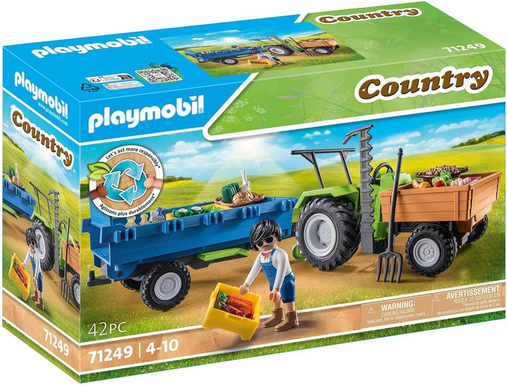 Playmobil 71249 Harvester Tractor with Trailer