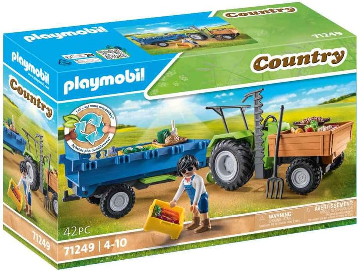 Playmobil 71249 Harvester Tractor with Trailer