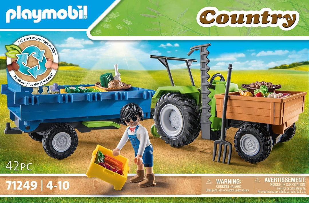 Playmobil 71249 Harvester Tractor with Trailer