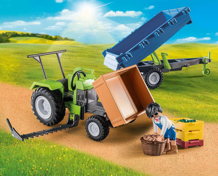 Playmobil 71249 Harvester Tractor with Trailer
