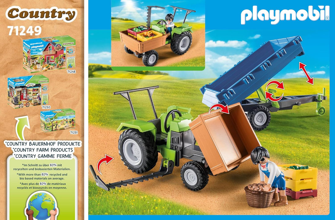 Playmobil 71249 Harvester Tractor with Trailer