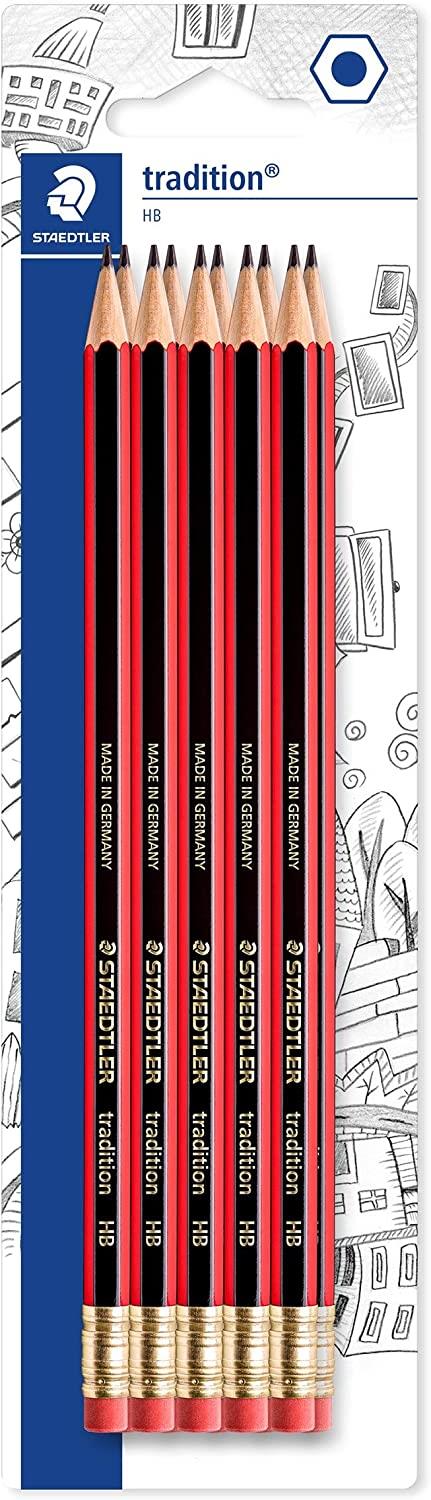 Staedtler Tradition HB Pencils With Eraser Blister 10 Pack