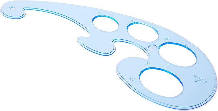 Helix French Curves And Ellipse Templates Blue Tint 3 Pack