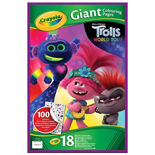 Crayola Trolls 2 Giant Colouring Pages