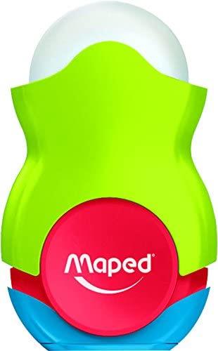 Maped Loopy Coloured Duo Eraser And Pencil Sharpener Green