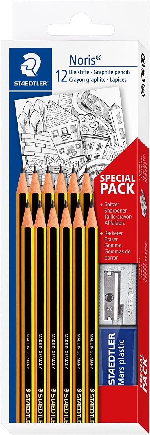 Staedtler Noris Pencils Eraser and Sharpener 12 Pack