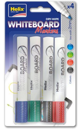 Helix Whiteboard Dry Wipe Marker Pens Bullet Tip