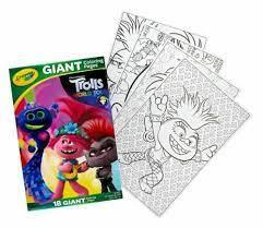 Crayola Trolls 2 Giant Colouring Pages