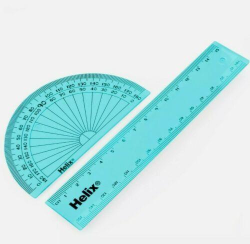 Helix Maths Set - Cool Curves Geometry Ruler Set Square Protractor School Set