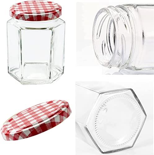 Glass Hexagonal jar 280ml