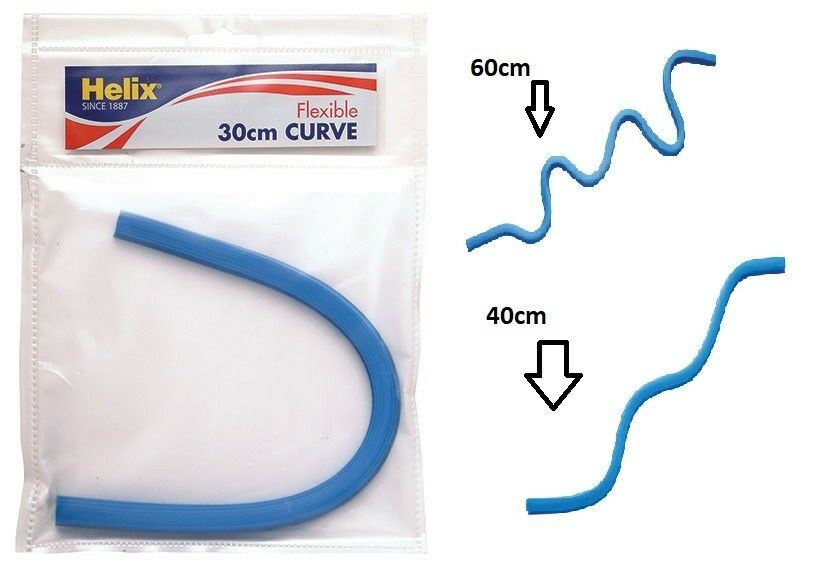 Helix Flexible Curve Ruler Drafting Drawing Tool French Curved Rule Shapes Maths