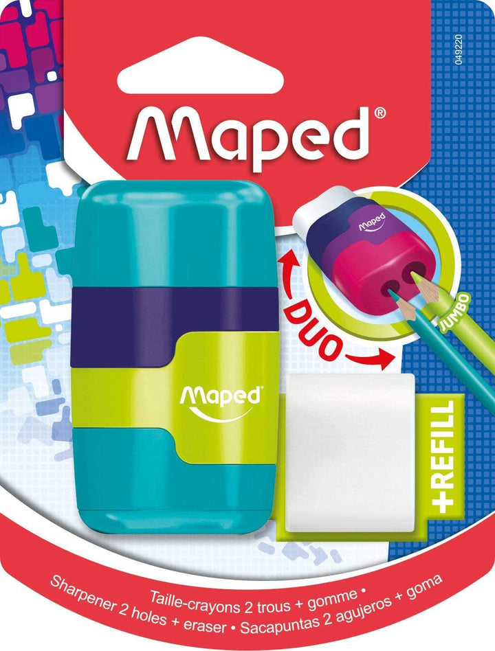 Maped Connect Colour Eraser And Pencil Sharpener Green