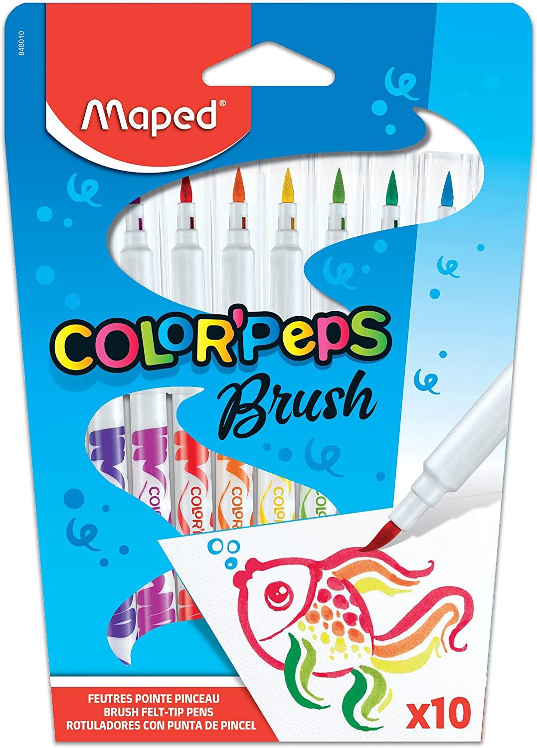 Maped Brush Felt Pens 10 Pack