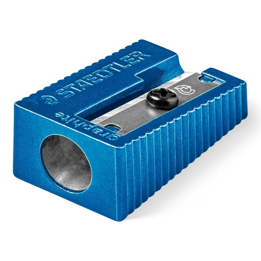 Staedtler Single Pencil Sharpener Metal Metallic Blue