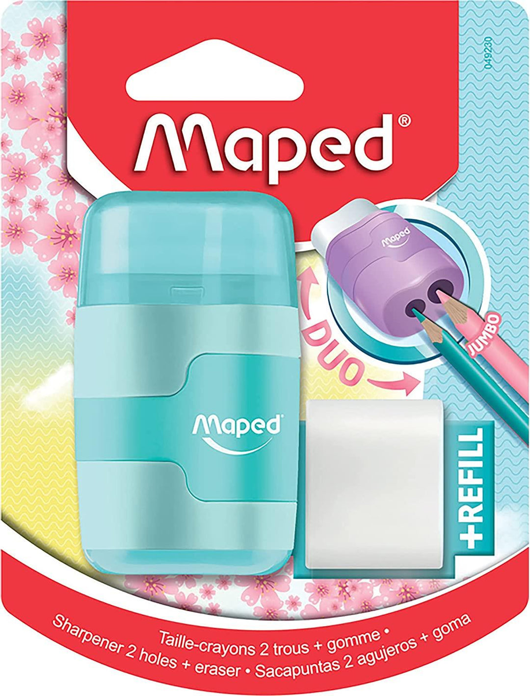 Maped Pastel 2 Hole Sharpener & Eraser