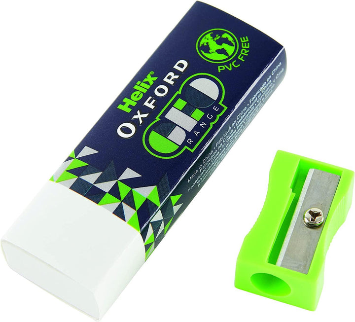 Helix Oxford Geo Eraser and Pencil Sharpener