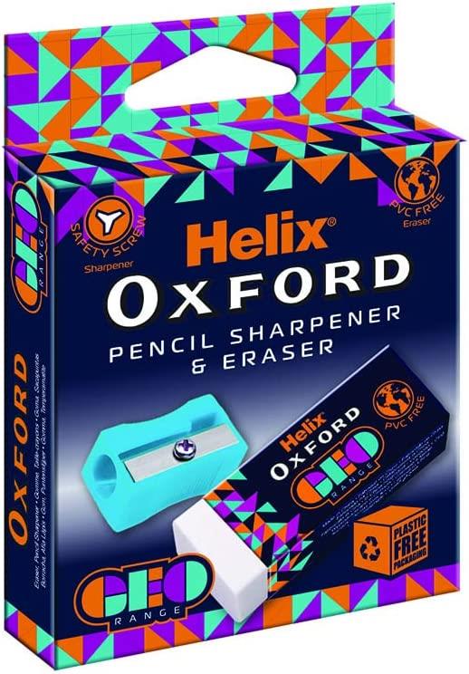 Helix Oxford Geo Eraser and Pencil Sharpener