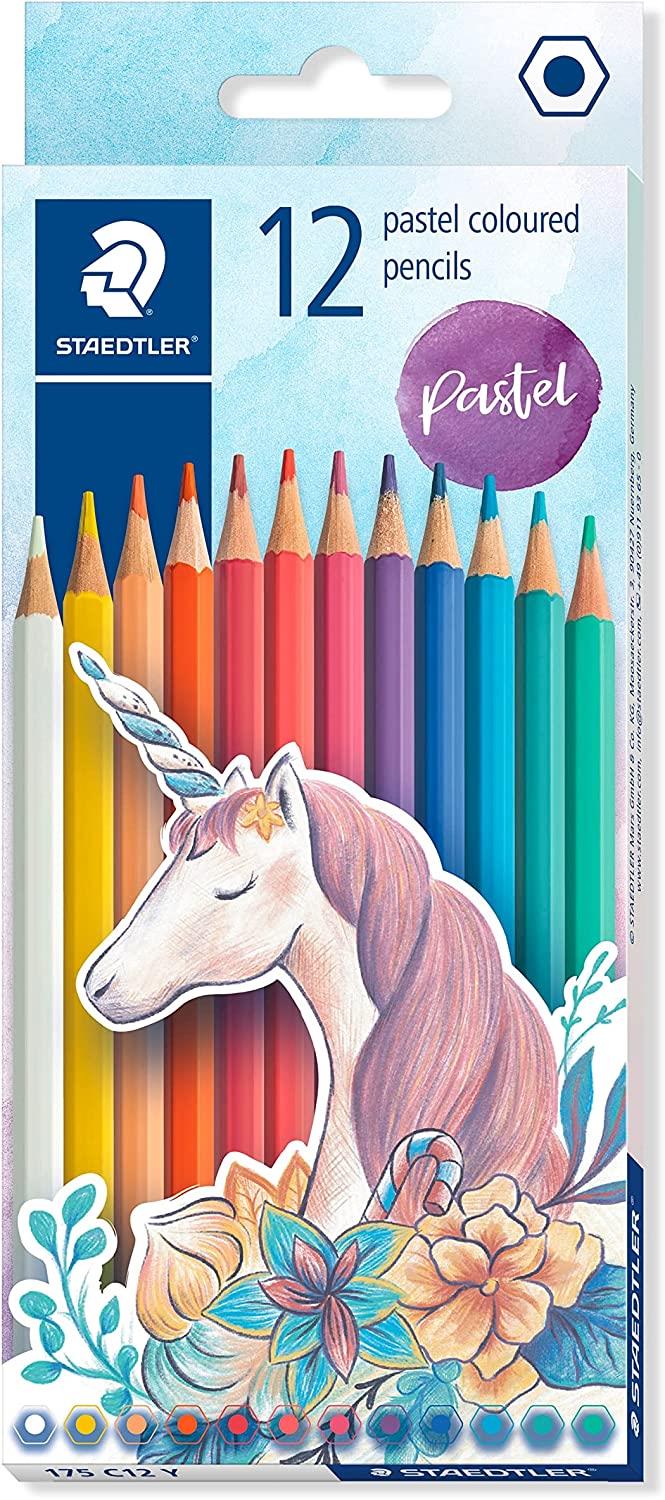 Staedtler Wood-Free Coloured Pencils Pastel Colours 12 Pack