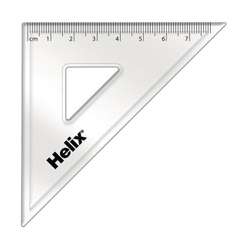 Helix Set Square Clear 45 Degree 120mm