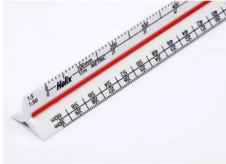 Helix Triangular Scale Ruler 300MM/30CM