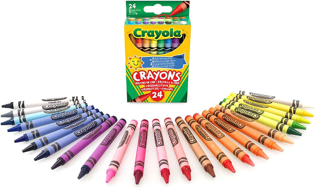 Crayola 8 Or 24 Assorted Wax Crayons Colouring Crayons