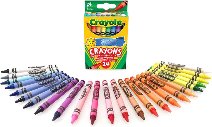 Crayola 8 Or 24 Assorted Wax Crayons Colouring Crayons