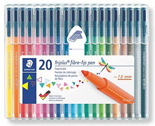 Staedtler 323 Triplus Colour Fibre-Tip Pens, 1.0 mm, Assorted Colours