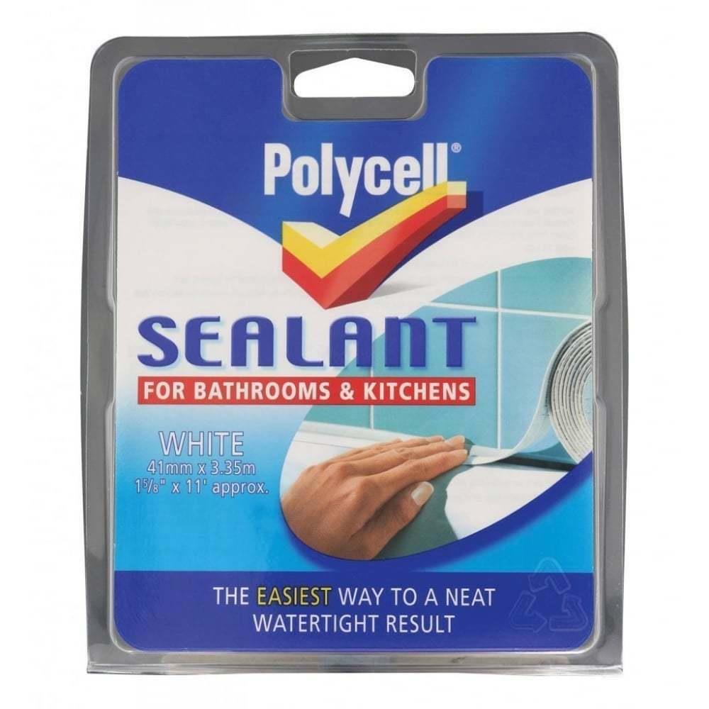 Polycell sealant strip bathroom and kitchen-white