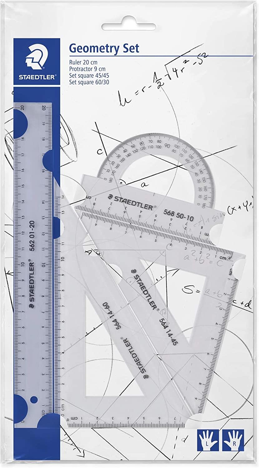 Staedtler Transparent 4 Piece Geometry Set