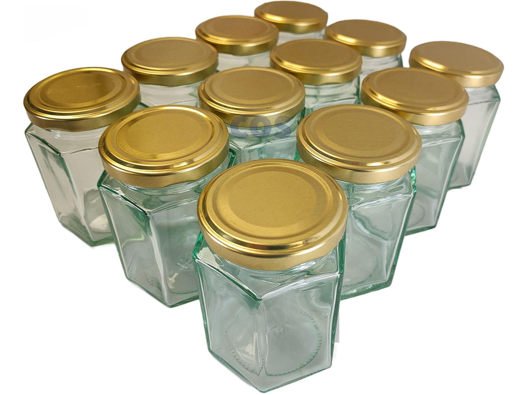 Glass Hexagonal Jar 190ml