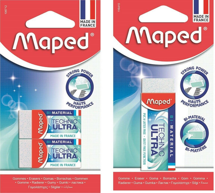 Maped Technic Ultra Classic or Mini Eraser Premium Quality Dust Free