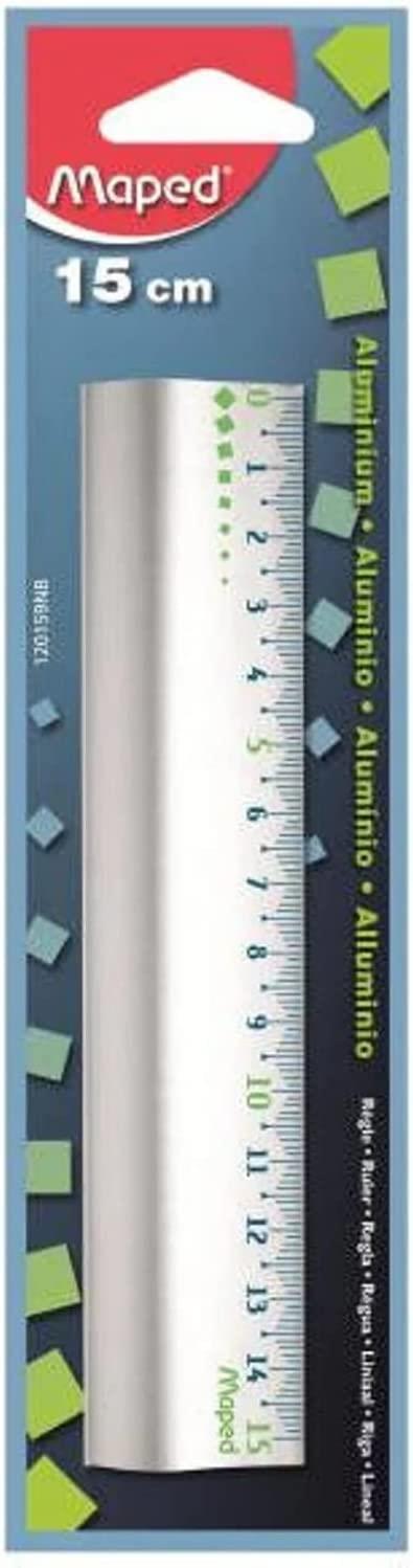 Maped Flat Aluminium Ruler 15cm