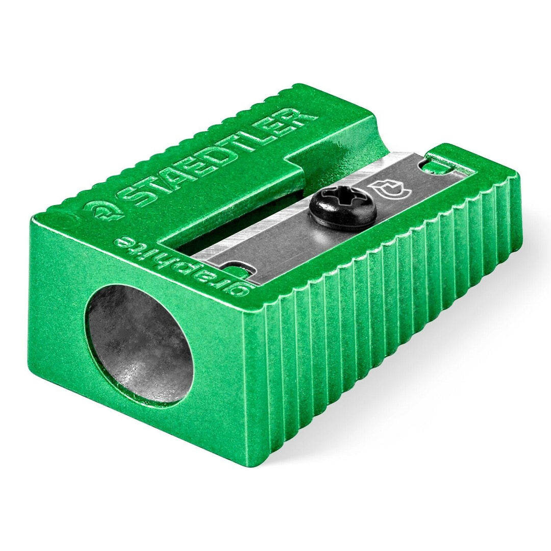 Staedtler Single Pencil Sharpener Metal Metallic-Green