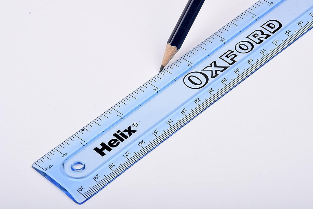 Helix Oxford Shatter Resistant ruler 30CM