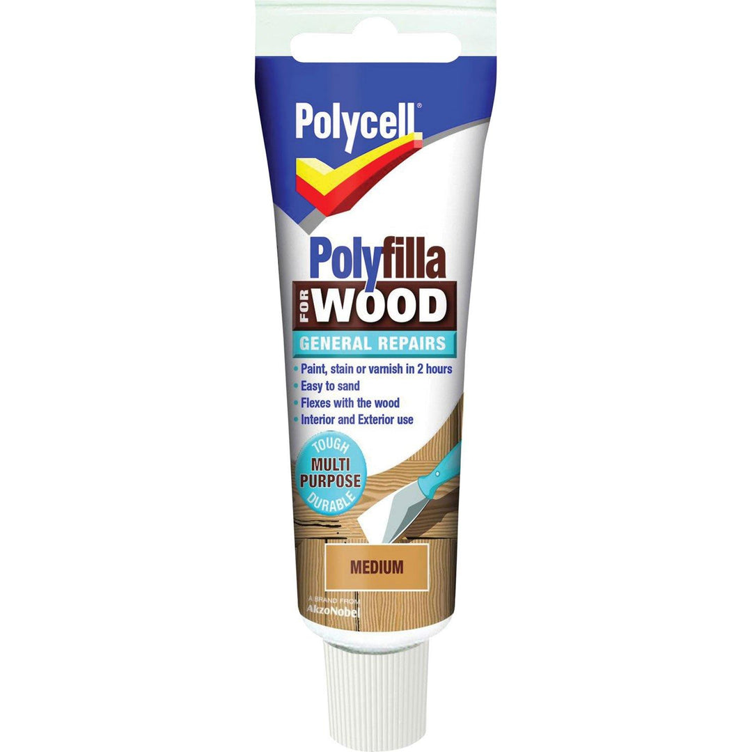 Polycell Medium Tube Polyfills Wood General Repair 75 gram