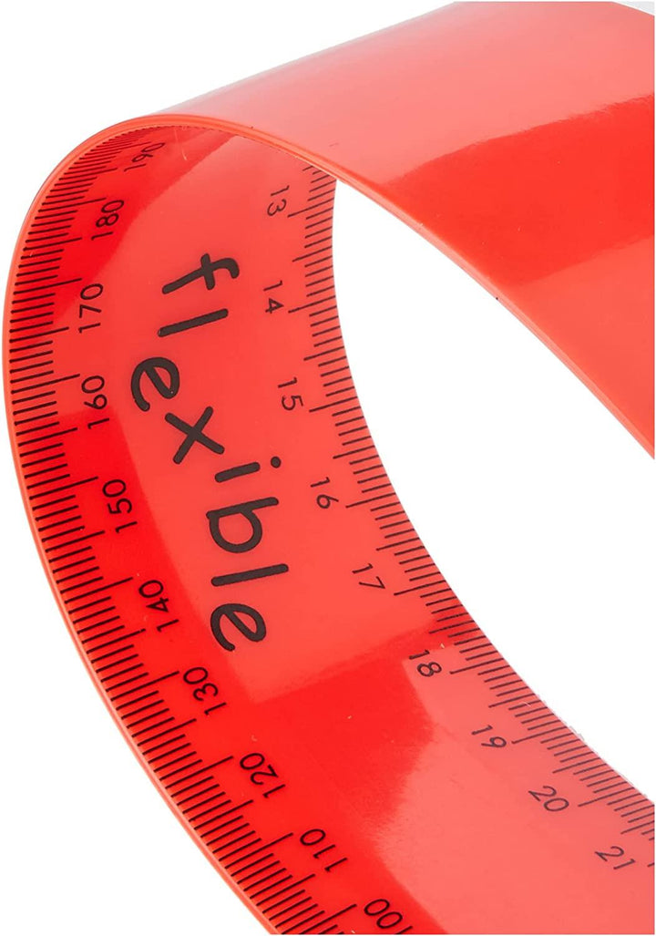 Helix Flexible Translucent Tinted or Solid Colours Plastic 30cm Ruler-7 colours