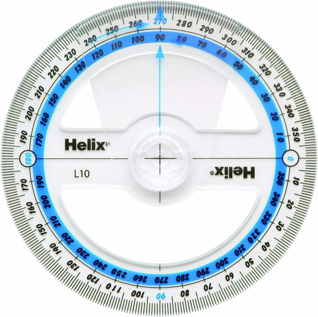 Helix 10cm Angle Measure Scale - Transparent